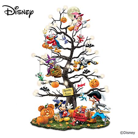 Disney Trick Or Treat Illuminated Halloween Tabletop Tree