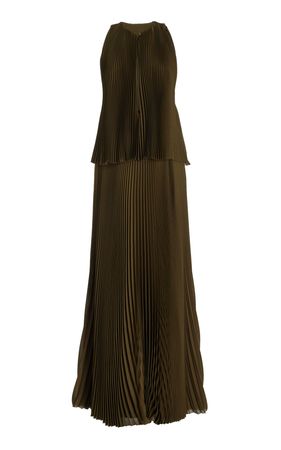 Brandon Maxwell - The Hallett Tiered Georgette Maxi Dress By Brandon Maxwell | Moda Operandi