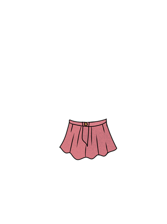 cartoon kids skirt- pink twirl skirt