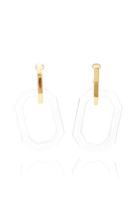 Convertible Gold-Tone And Resin Earrings by Oscar de la Renta | Moda Operandi