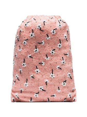 Ganni pink Monticello sequin embellished drawstring backpack £370 - Fast Global Shipping, Free Returns