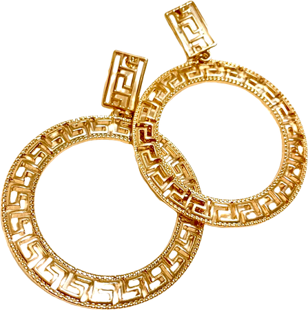 Greek key earrings