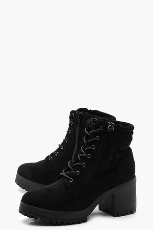 Lace Up Chunky Hiker Boots | Boohoo