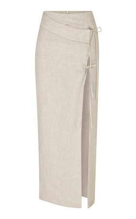 Arna Linen Midi Skirt By Ila. | Moda Operandi