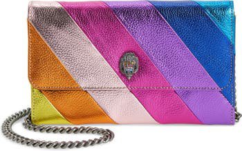 Stripe Leather Chain Wallet | Nordstrom