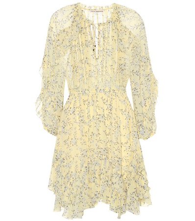 Alissa floral-printed silk minidress