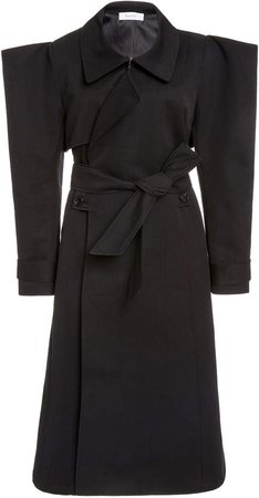 Beaufille Service Puff-Sleeve Cotton-Blend Twill Trench Coat