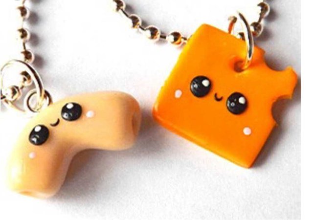 Mac & cheese necklace