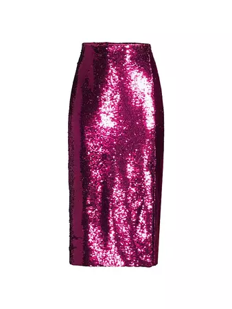 Shop Milly Santanna Sequined Midi-Skirt | Saks Fifth Avenue