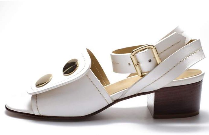 Lou.Earl Fialta Leather Sandals In White
