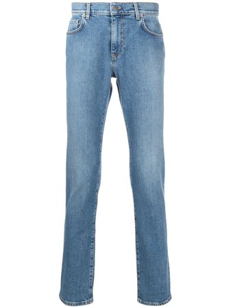 Moschino classic slim cut jeans blue A03302023 - Farfetch