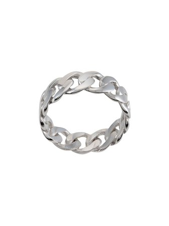Nialaya Jewelry chain-link band ring