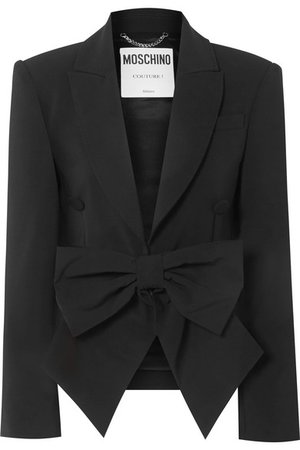 Moschino | Bow-detailed cady blazer | NET-A-PORTER.COM