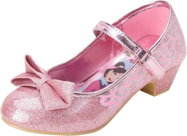 Amazon.com: Disney Princess Shoes - Glitter Mary Jane Low Heel Block Heel Pumps (Toddler/Litte Girl), Size 12 Little Kid, Disney Princess : Clothing, Shoes & Jewelry