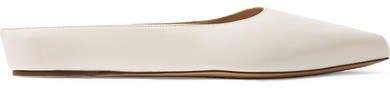 Martin Leather Slippers - Ivory