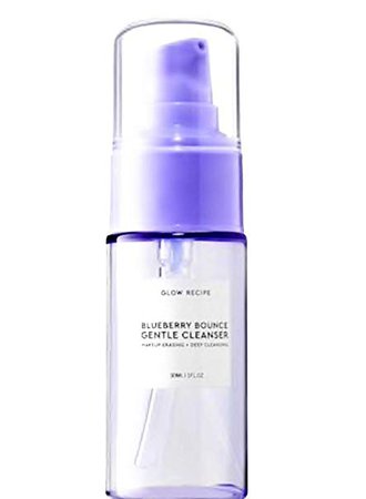 Amazon.com: Glow Recipe Blueberry Bounce Gentle Cleanser Mini Travel Size 1 Ounce Facial Makeup Eraser: Beauty