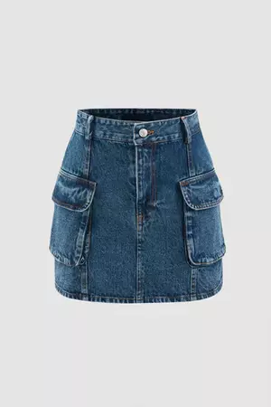 Flap Pocket Cargo Mini Skirt – Micas
