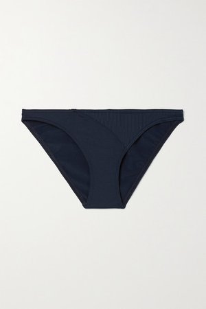 Vibes Sound Paneled Ribbed Bikini Briefs - Navy