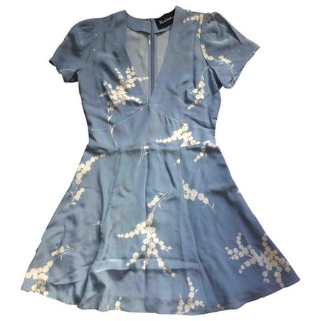 Silk mini dress Réalisation Blue size S International in Silk - 10622206