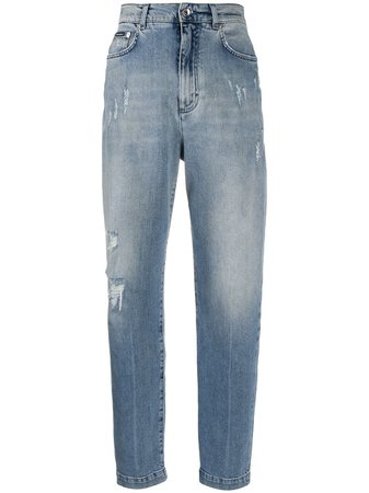 Dolce & Gabbana Ripped Detail Boyfriend Jeans - Farfetch