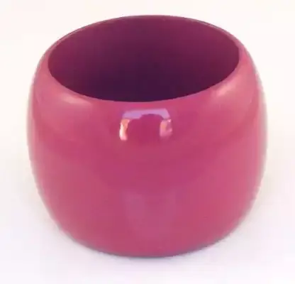 Extra Wide Hand Painted Chunky Bangle, Pink – Eastern Collection