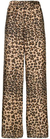 leopard printed trousers