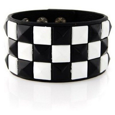 black and white studded cuff