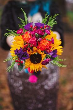 Sunflower Purple Bouquet