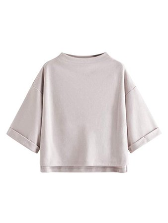 SweatyRocks Women's Colorblock Summer Short Sleeve Casual Loose T-Shirt Crop Top at Amazon Women’s Clothing store
