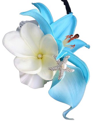 St. Thomas | Tropical Real Touch Hair Flowers With Starfish