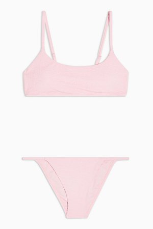 Pink Crinkle Bikini Set | Topshop