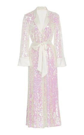 Temperley London Bia Belted Sequin Jumpsuit