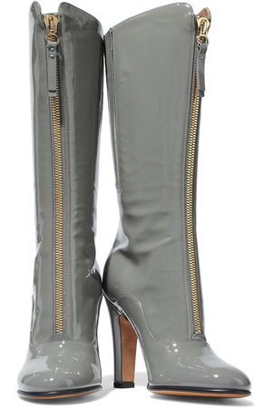 Rebel patent-leather boots | VALENTINO | Sale up to 70% off | THE OUTNET