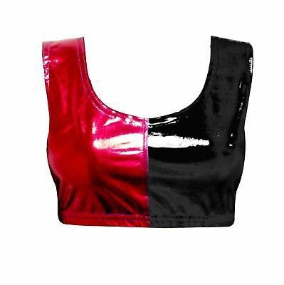 Women's Shiny Metallic Suicide Squad Harley Quinn Tank Crop Top Strappy Bra Vest | eBay