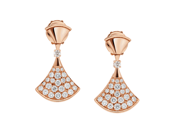 DIVAS’ DREAM Earrings in rose gold and diamonds