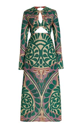 Dreams Of Amphora Metallic Midi Dress By Johanna Ortiz | Moda Operandi