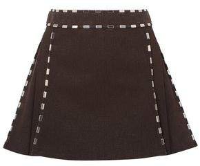 Embellished Cotton-canvas Mini Skirt