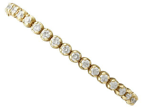 Gold Diamond Tennis Bracelet UK | AC Silver