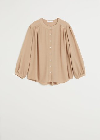 Flowy blouse - Women | Mango USA brown