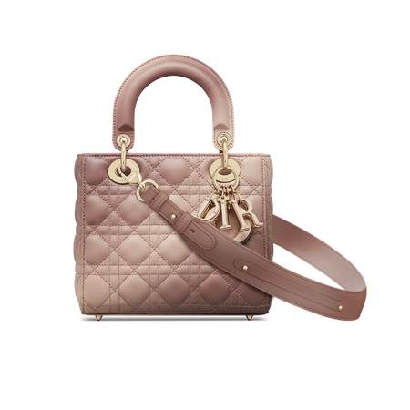 Small Lady Dior My ABCDior Bag Powder Pink Gradient Cannage Lambskin | DIOR