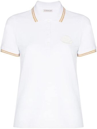 Moncler Полосатая Рубашка Поло с Логотипом - Farfetch
