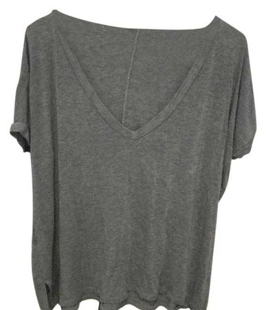 Brandy Melville Grey Sheron Tee Shirt Size OS (one size) - Tradesy