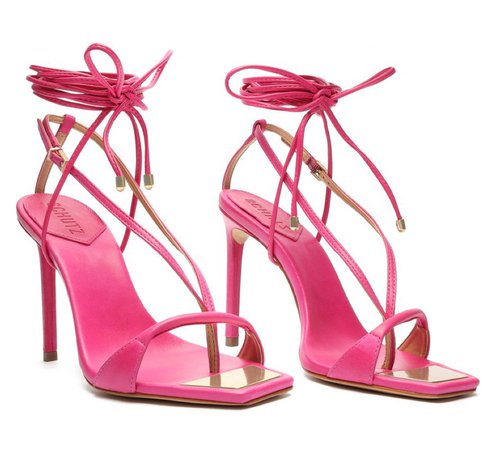 pink heeled sandals