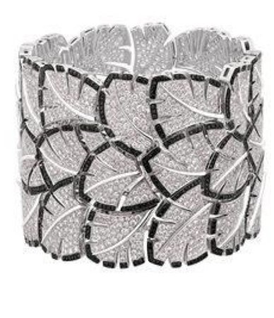silver black cuff bracelet
