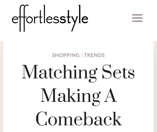matching sets article