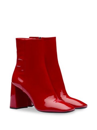 Prada Square-Toe Boots Aw19 | Farfetch.com