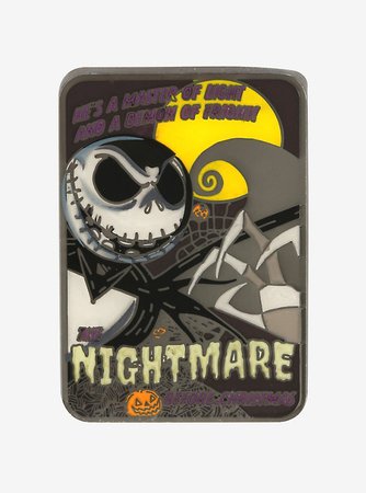 The Nightmare Before Christmas B Movie Poster Enamel Pin