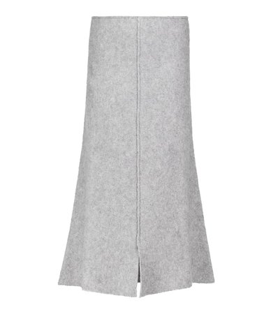 Jil Sander Wool and mohair-blend midi skirt