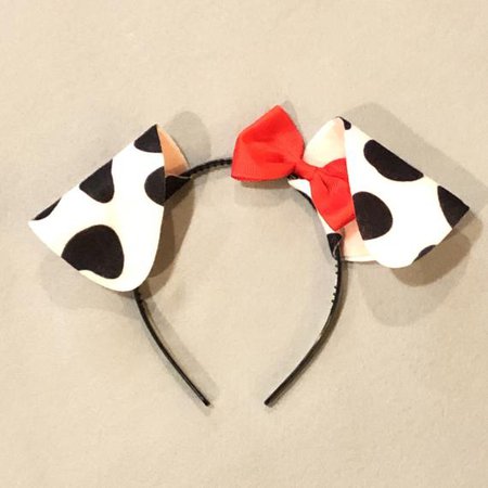 Dalmatian Ears Headband Red Bow Tutu Face Mask Tail Set party | Etsy