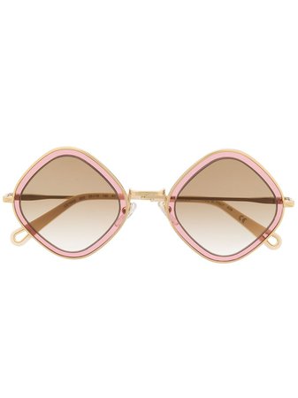 Chloé Eyewear two-tone square frame sunglasses - FARFETCH